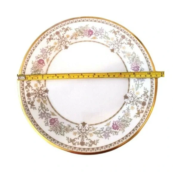 Lenox Castle Garden Dinner Plate 10 3/4" Floral Pattern Gold Trim Made in USA - Picture 3 of 4